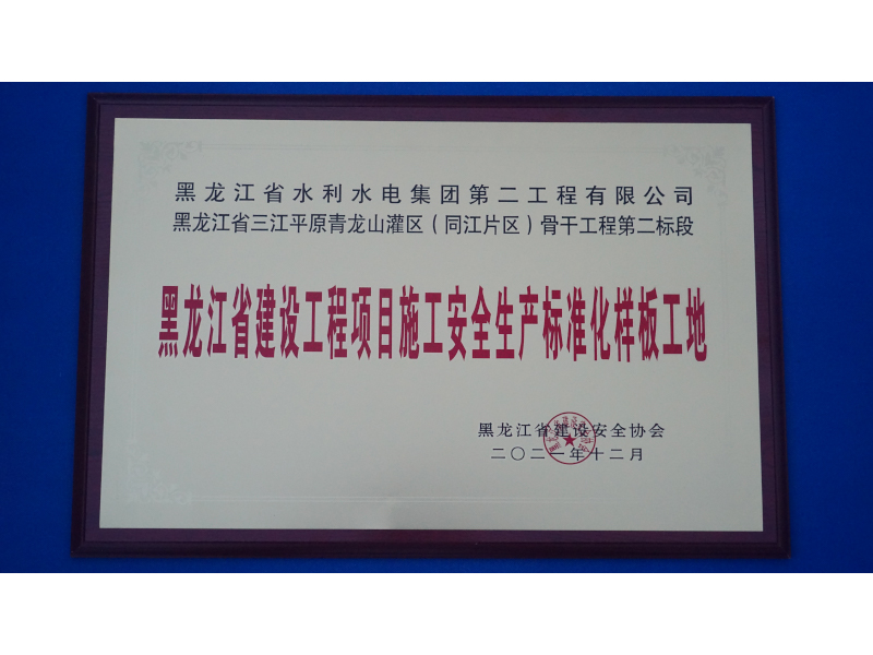 黑龍江省建設工程項目施工安全生產標準化樣